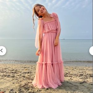 Custom Flower Girl Dress - Beach, Tulle, Mini Bridesmaid, Wedding, Like-new